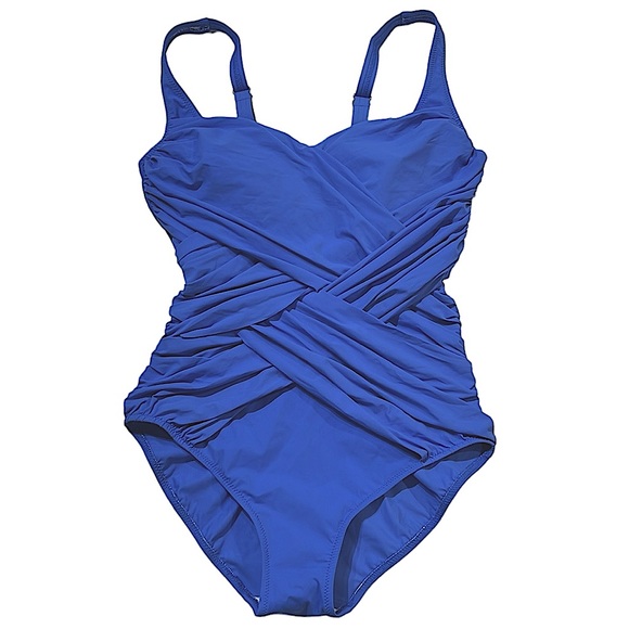 NWOT Gottex Lattice V-Neck Surplice One Piece - Picture 3 of 13